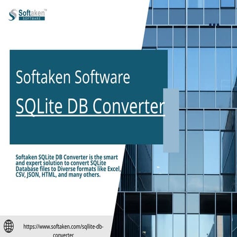 Softaken SQLite DB Converter for Seamless SQLite Database file Conversion on ...