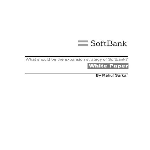 Sprint softbank (Merger Analysis) | PPTX