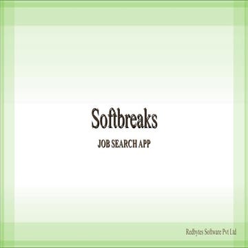Softbreaks -  Job Search App