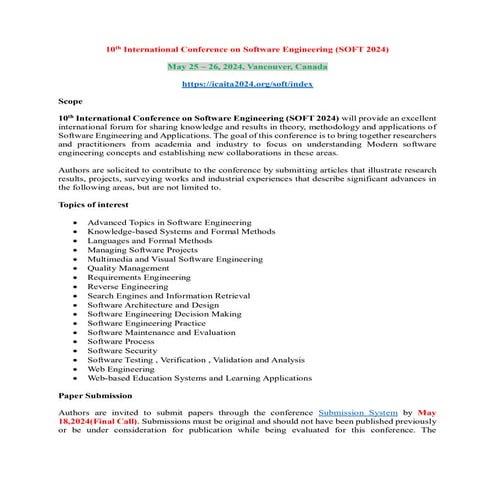 3rd International Conference on Software Engineering Advances and ...