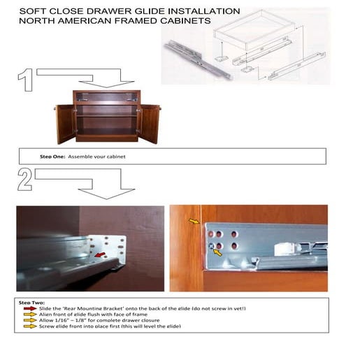 Image showcasing Soft close drawer glide installation | PDF