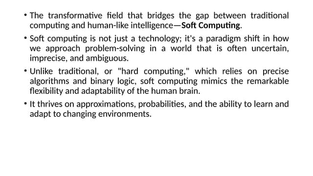 Introduction to Soft Computing - Presentation