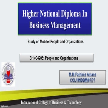 Organization Behaviour