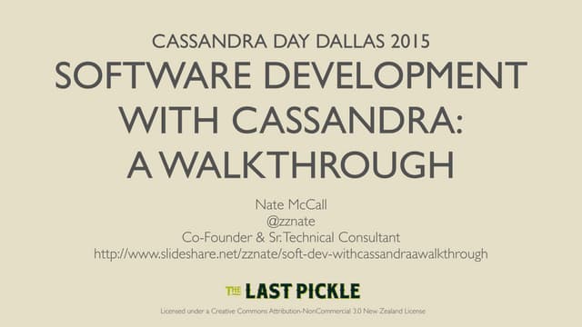 Software Development with Apache Cassandra
