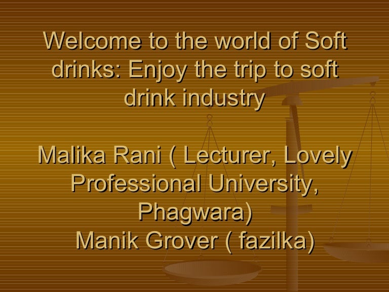 Soft Drink Industry Ppt