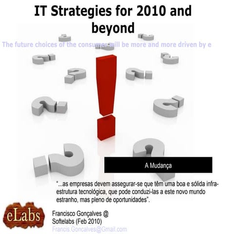 Softelab   it strategies for 2010 and beyond