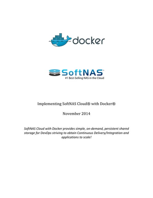 Implementing SoftNAS Cloud with Docker