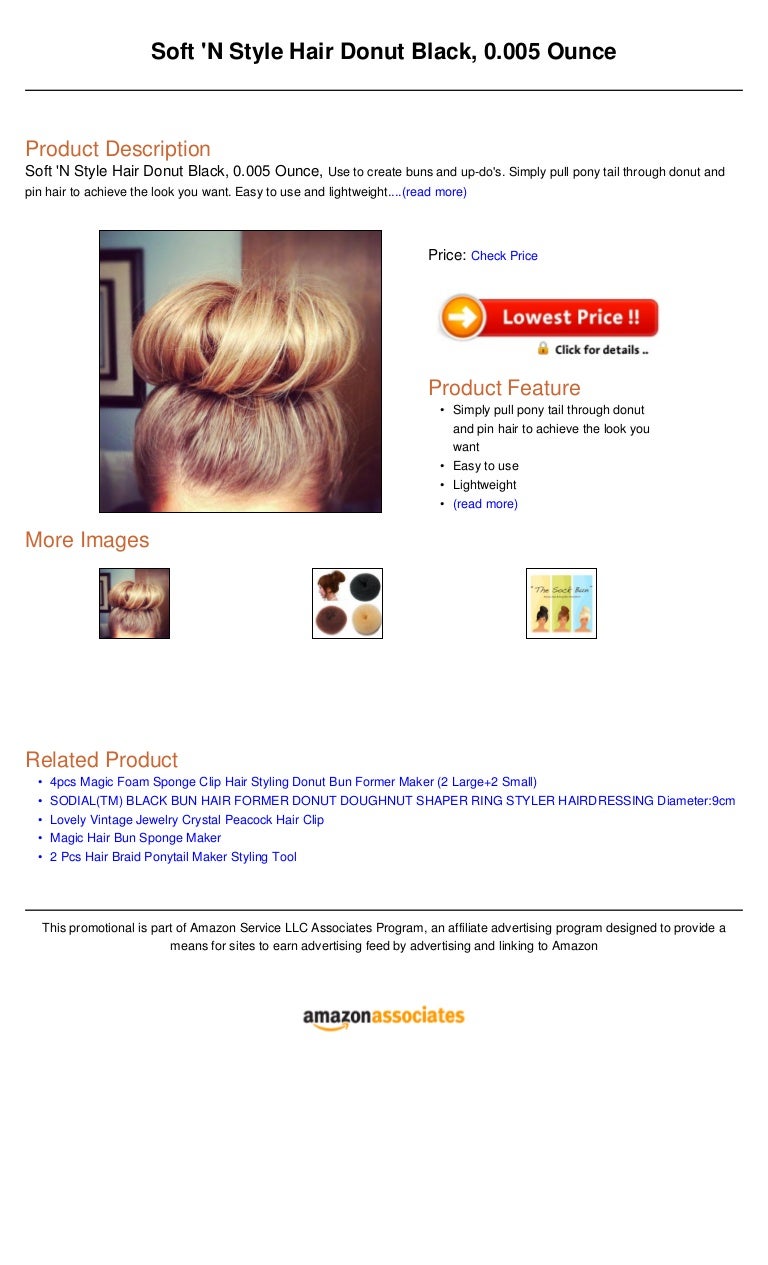 Soft N Style Hair Donut Black 0 005 Ounce