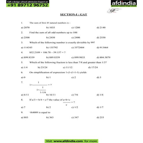 Soft pune general ability test 1 | PDF