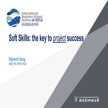 Soft skills - the key to [project] success