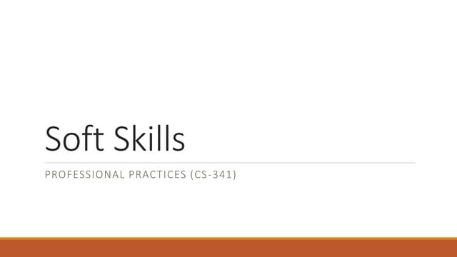 Soft skills in Profession