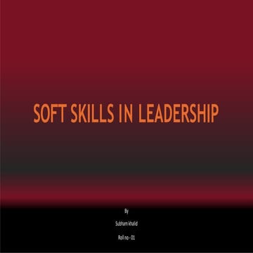 Soft skills which needs to be possessed by human's
