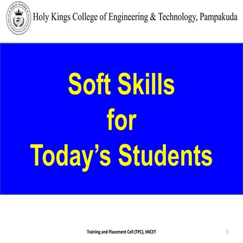 Soft skills and interview presentation to students approved