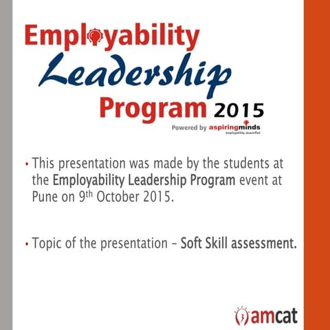 Soft skill assessments 3 - ELP AMCAT