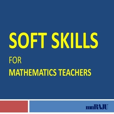 Soft Skills for Maths Teachers