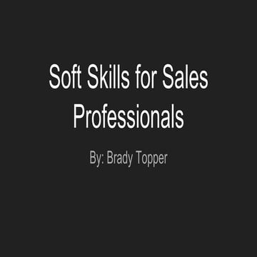 Soft skills for sales professionals