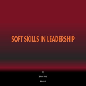 Soft skills in leadership