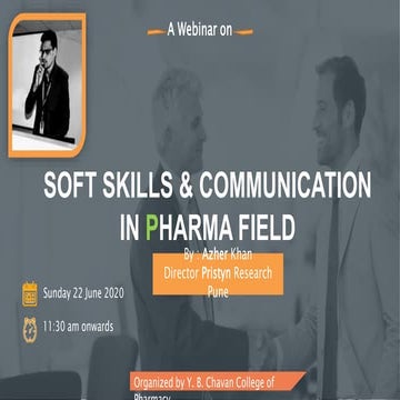 Communication & Soft Skills in Pharmacy ideal presentation!