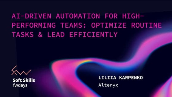 "AI-Driven Automation for High-Performing Teams: Optimize Routine Tasks & Lea...