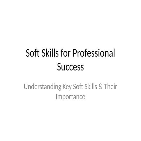 Soft skills are personal attributes and communication abilities that help peo...