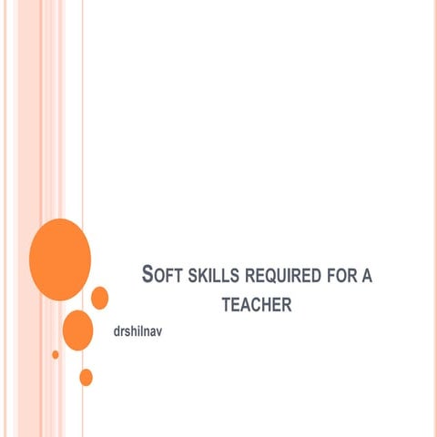 Soft skills required for a teacher