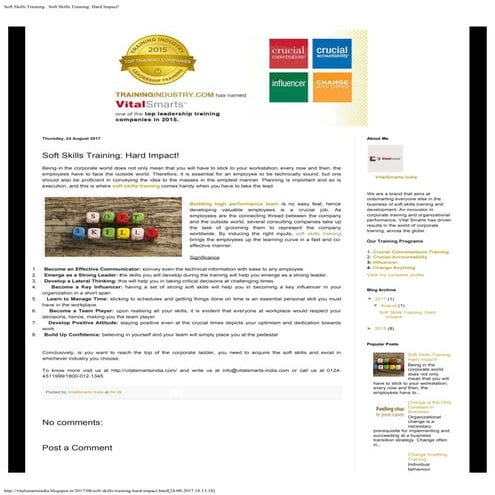 Soft Skills Training: Hard Impact !