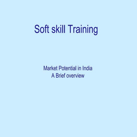 Soft skill training need and market potential