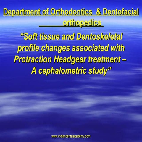 Soft tissue & dentofacial skeletal changes with headgear