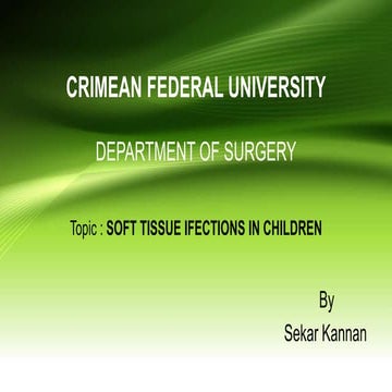 Soft tissue infections in children