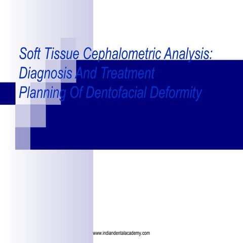 Soft tissue cephalometric analysis