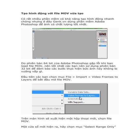 Soft tạo gif bằng photoshop