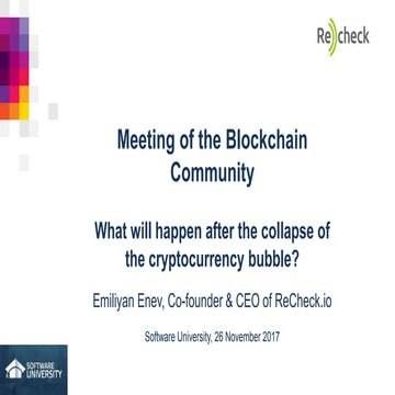 Meeting of the Blockchain Community and discussion about the cryptocurrency b...