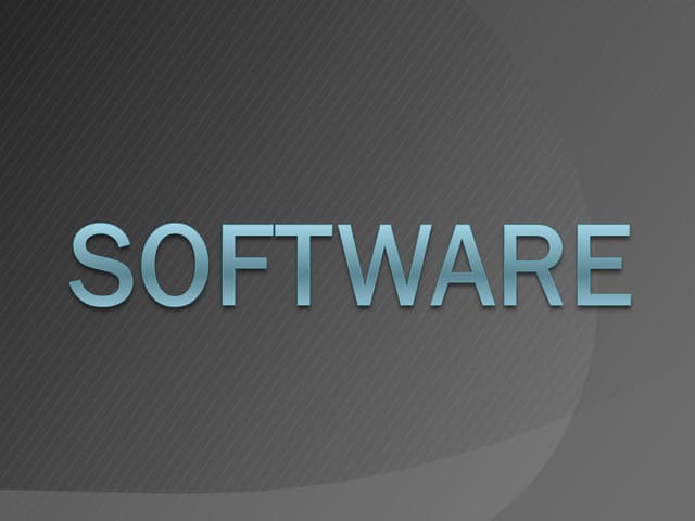 Software | PPT