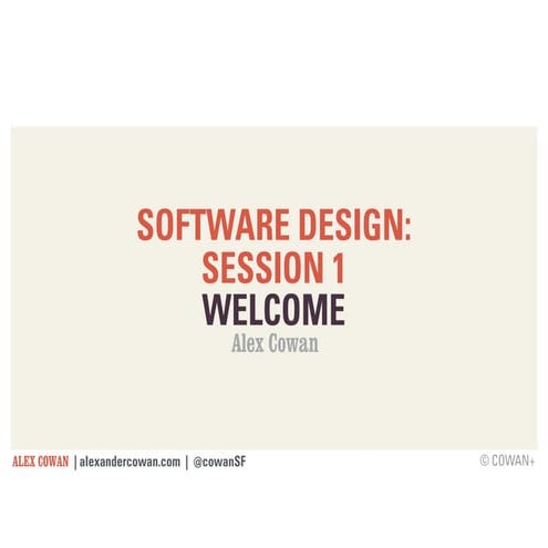 Class Intro.: Software Design | PPT