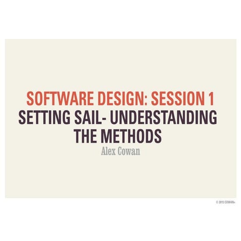 Software Design: Intro Session