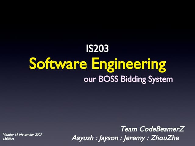 Software Engineering Presentation