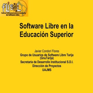 Software Libre en La Educacion Supe...