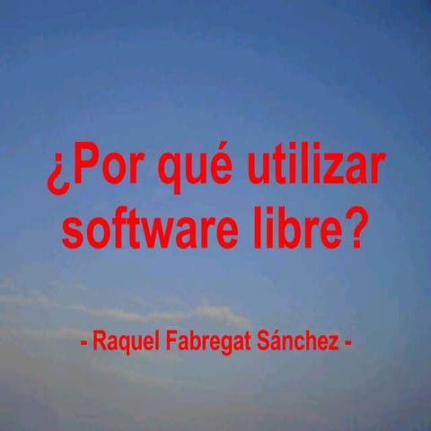 Software Libre PresentacióN