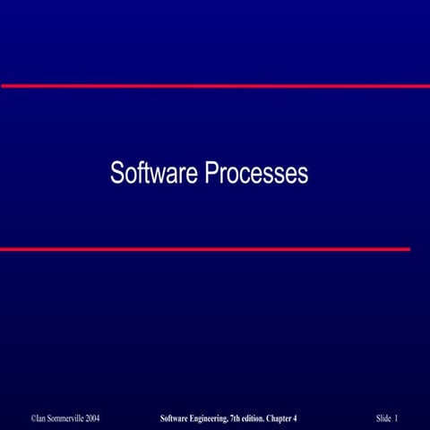 Software Process in Software Engineering SE3 | PPT