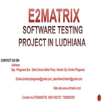 Software testing mtech project in ludhiana | PPT