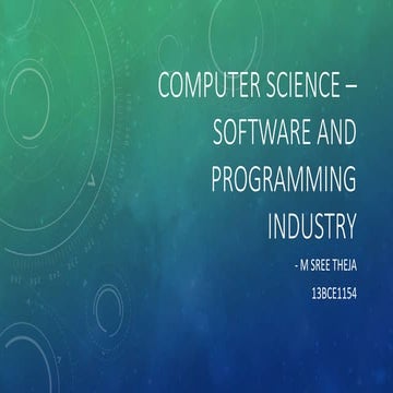 Software and Programming Industry - An Analysis | PPT