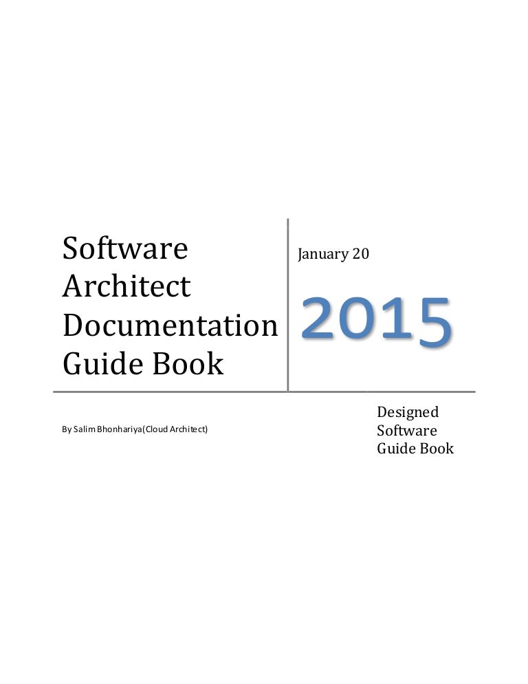 Software architect design documentation template