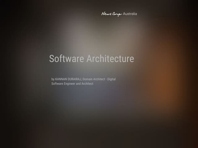 Modern Agile Software Architecture