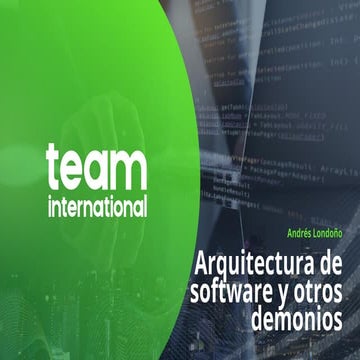 Arquitectura de software y otros demonios