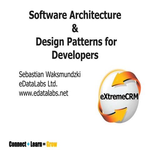 Software architecture & design patterns for MS CRM Developers | PPTX ...