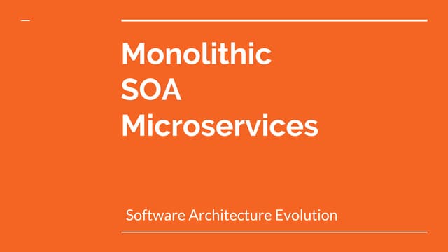 Software architectures
