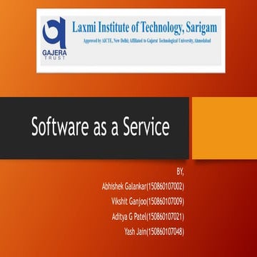 Software as a service | PPT
