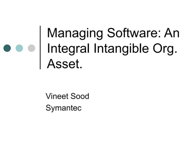 Software As Intangible Asset