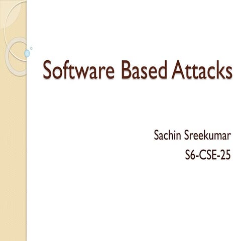 Software based attacks