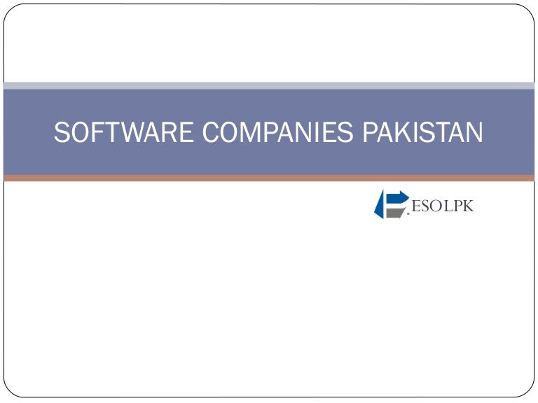 Software companies pakistan